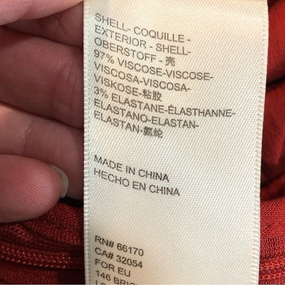 Free People Larissa Pant Terracotta Sunset orange high waist textured flowy 4 - Picture 8 of 8